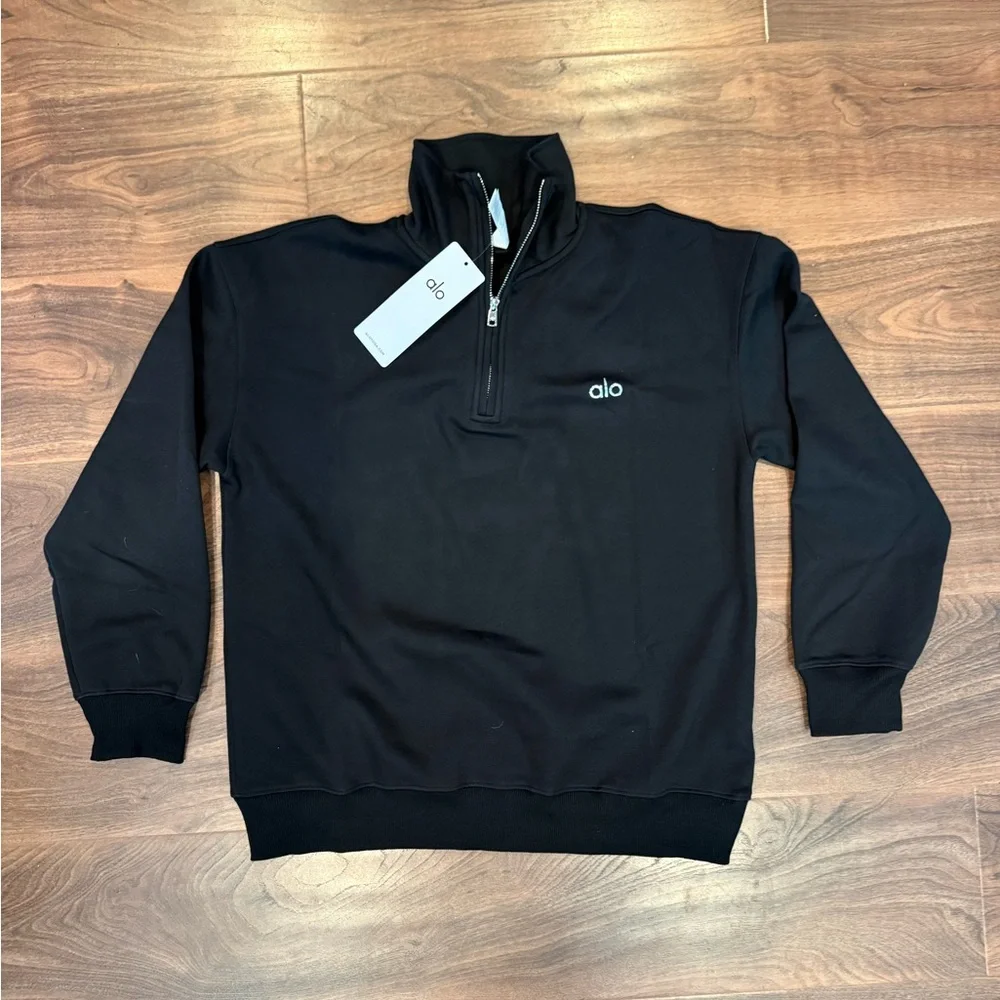 💪🏼 ALO Yoga Unisex Black Zip-Up Sweater 🖤 - Picture 1 of 10